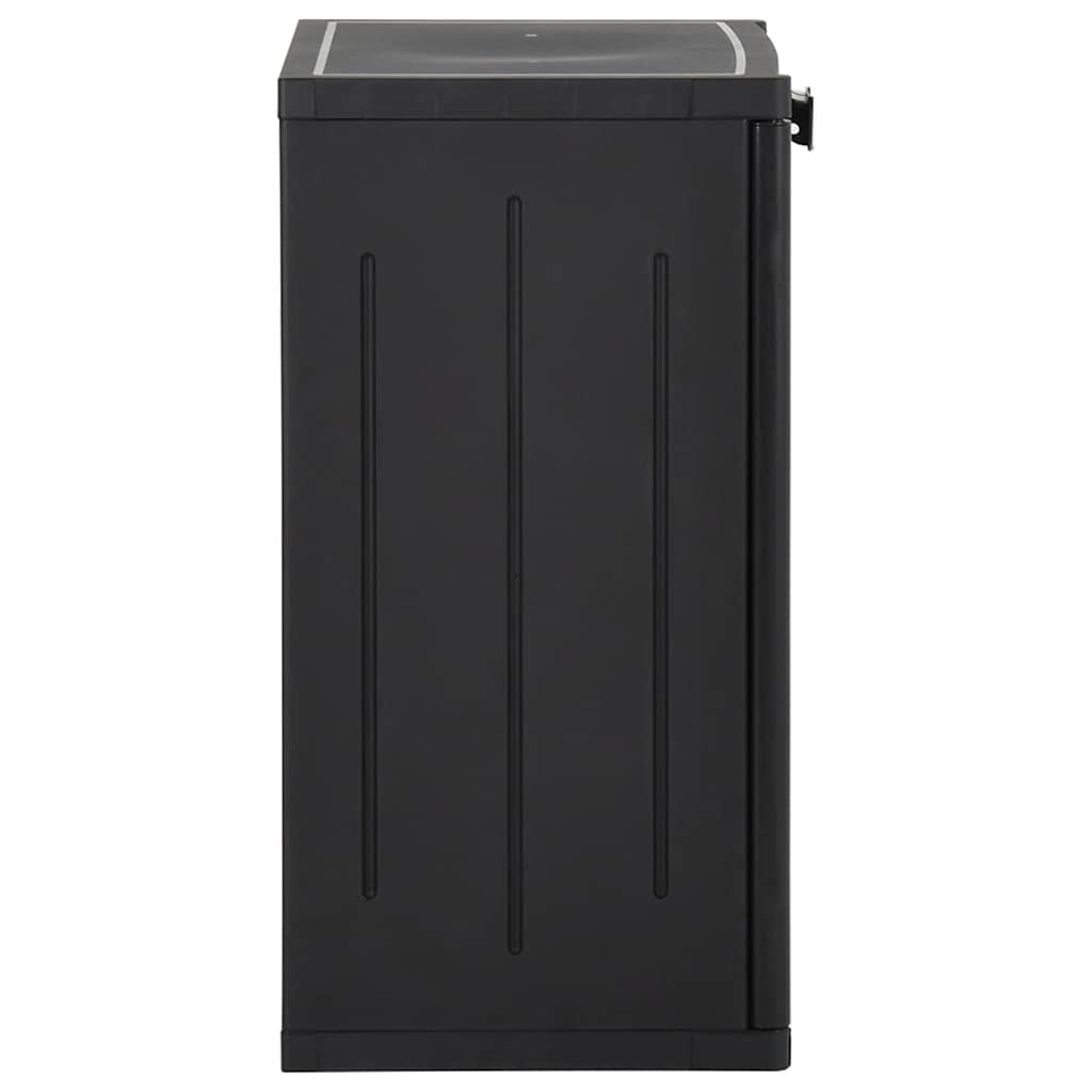 Armadio da Giardino Nero 65x45x88 cm in Rattan PP | homemem39