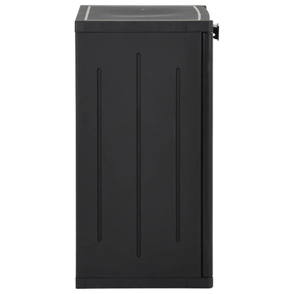Armadio da Giardino Nero 65x45x88 cm in Rattan PP | homemem39