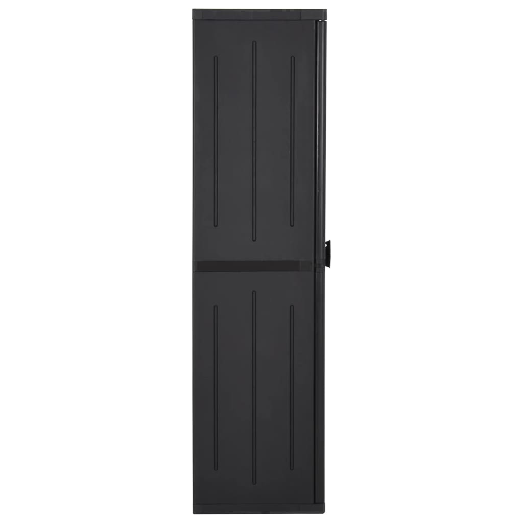 Armadio da Giardino Nero 65x45x172 cm in Rattan PP | homemem39