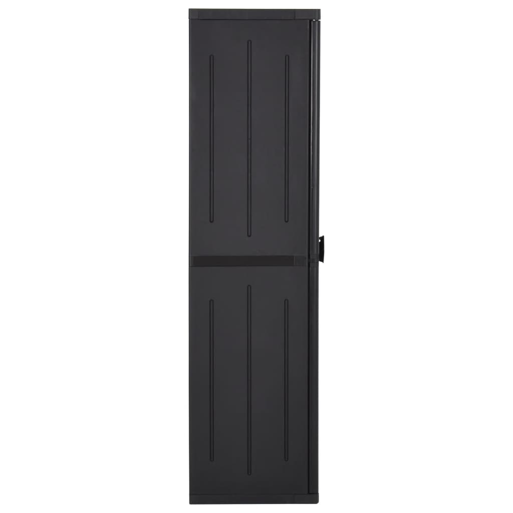 Armadio da Giardino Nero 65x45x172 cm in Rattan PP | homemem39