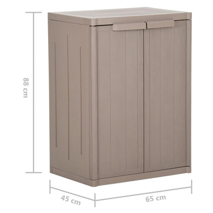 Armadio da Giardino Marrone 65x45x88 cm in PP Aspetto Legno | homemem39