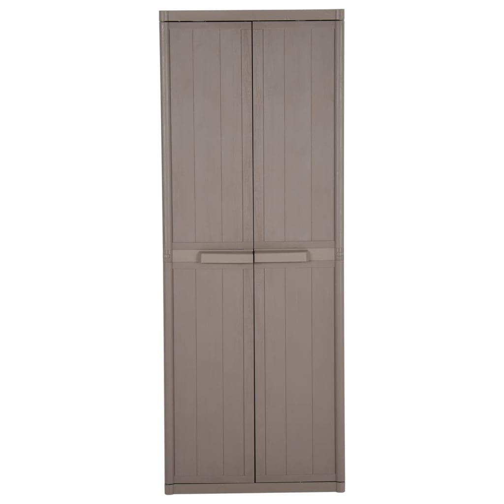 Armadio da Giardino Marrone 65x45x172 cm in PP Aspetto Legno | homemem39