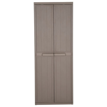 Armadio da Giardino Marrone 65x45x172 cm in PP Aspetto Legno | homemem39