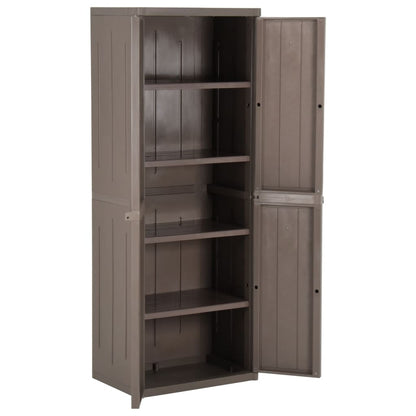 Armadio da Giardino Marrone 65x45x172 cm in PP Aspetto Legno | homemem39