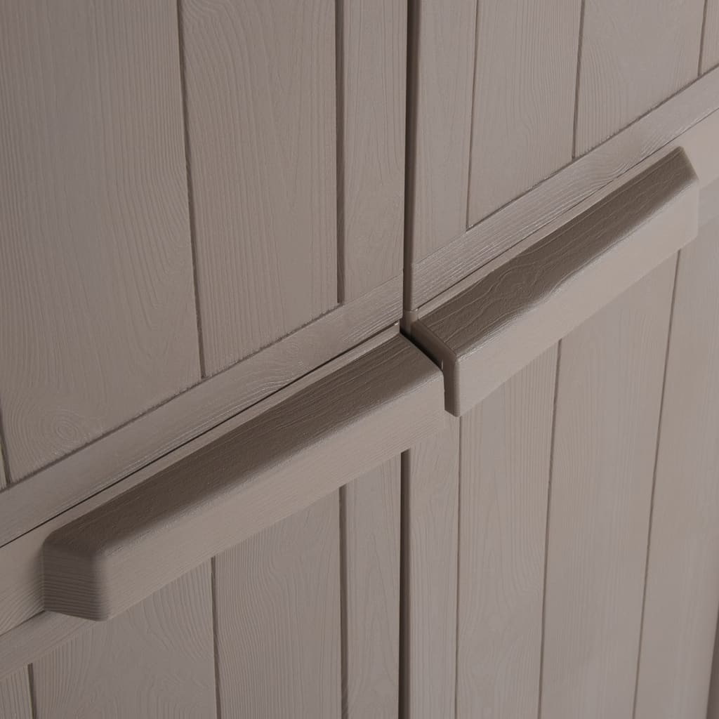 Armadio da Giardino Marrone 65x45x172 cm in PP Aspetto Legno | homemem39