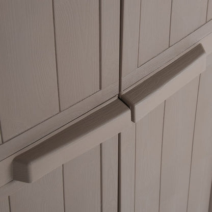 Armadio da Giardino Marrone 65x45x172 cm in PP Aspetto Legno | homemem39
