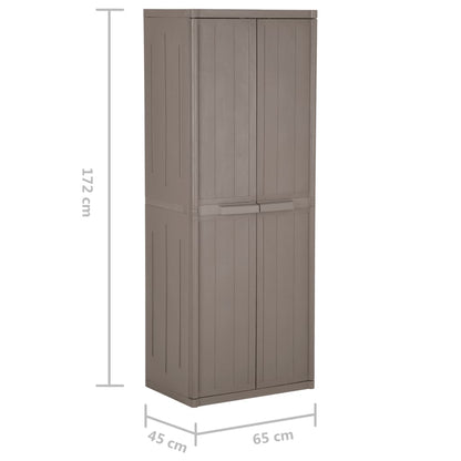 Armadio da Giardino Marrone 65x45x172 cm in PP Aspetto Legno | homemem39