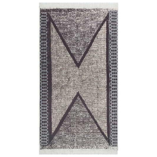 Tappeto Nero e Grigio 120x180 cm in Cotone