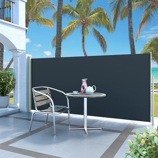 Tenda Laterale Retrattile per Patio 140x300 cm Nera - homemem39