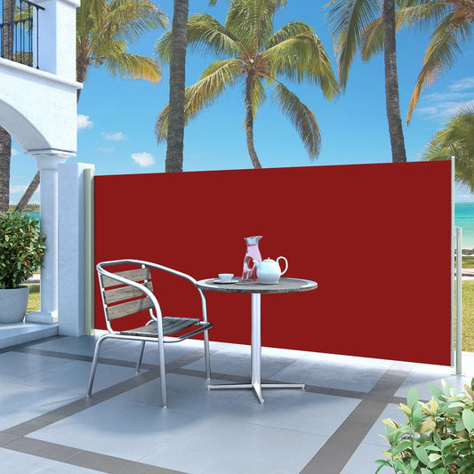 Tenda Laterale Retrattile per Patio 140x300 cm Rossa - homemem39
