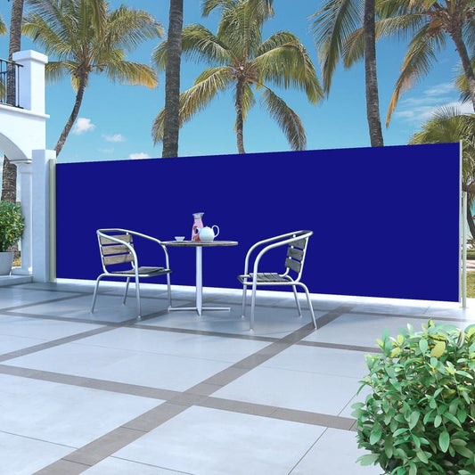 Tenda Laterale Retrattile per Patio 160x500 cm Blu - homemem39