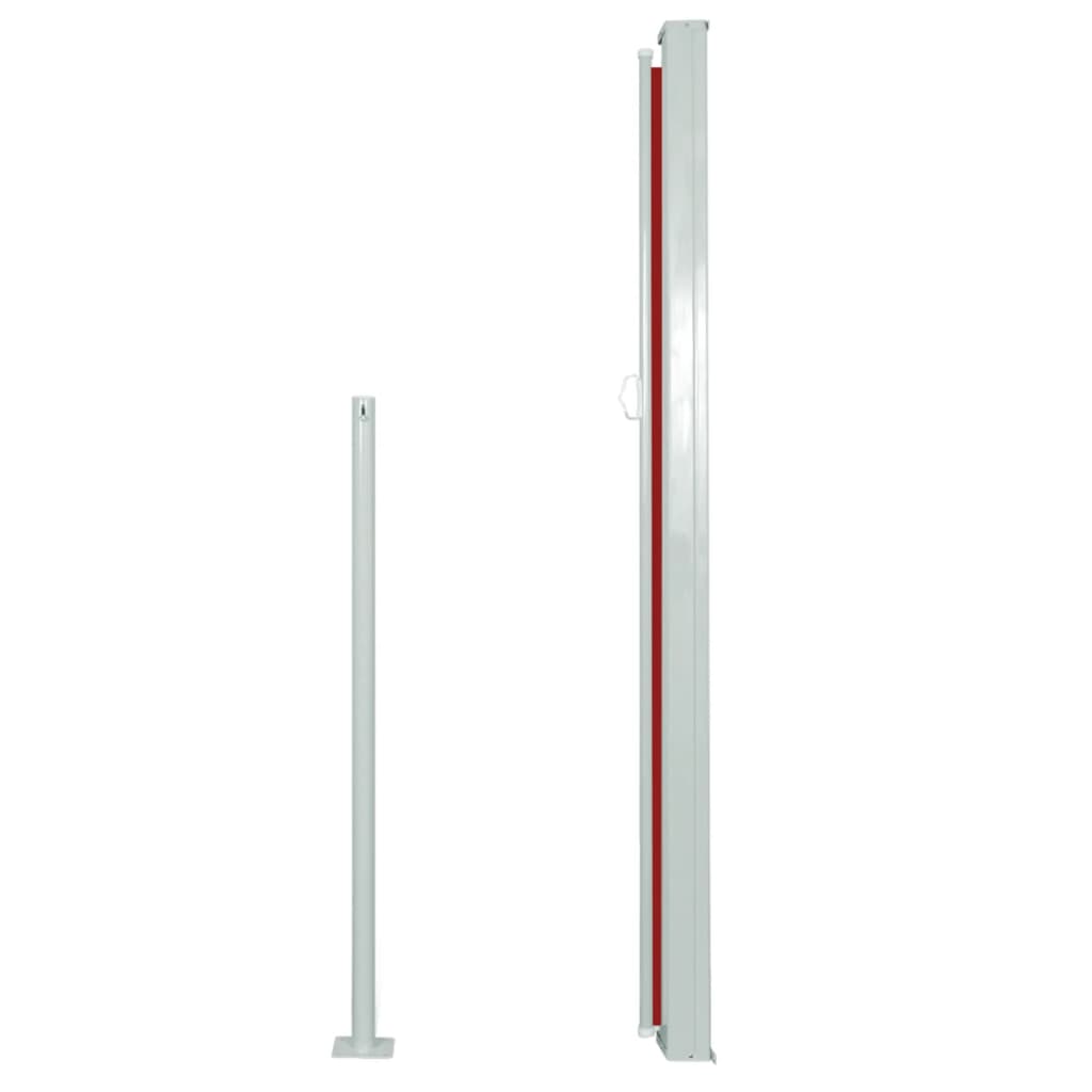 Tenda Laterale Retrattile per Patio 160x500 cm Rossa - homemem39