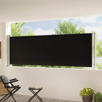 Tenda Laterale Retrattile per Patio 117x600 cm Nera | homemem39