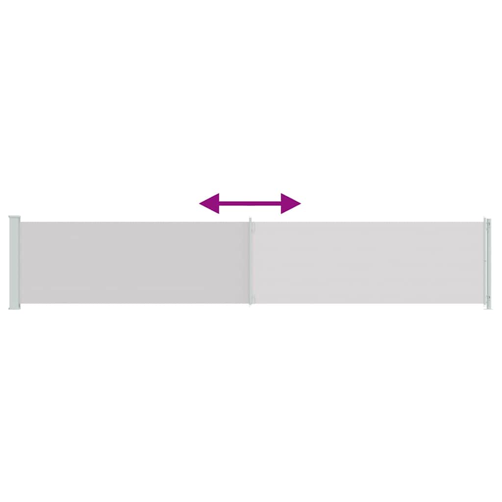 Tenda Laterale Retrattile per Patio 117x600 cm Grigia | homemem39