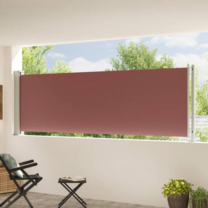Tenda Laterale Retrattile per Patio 117x600 cm Marrone | homemem39