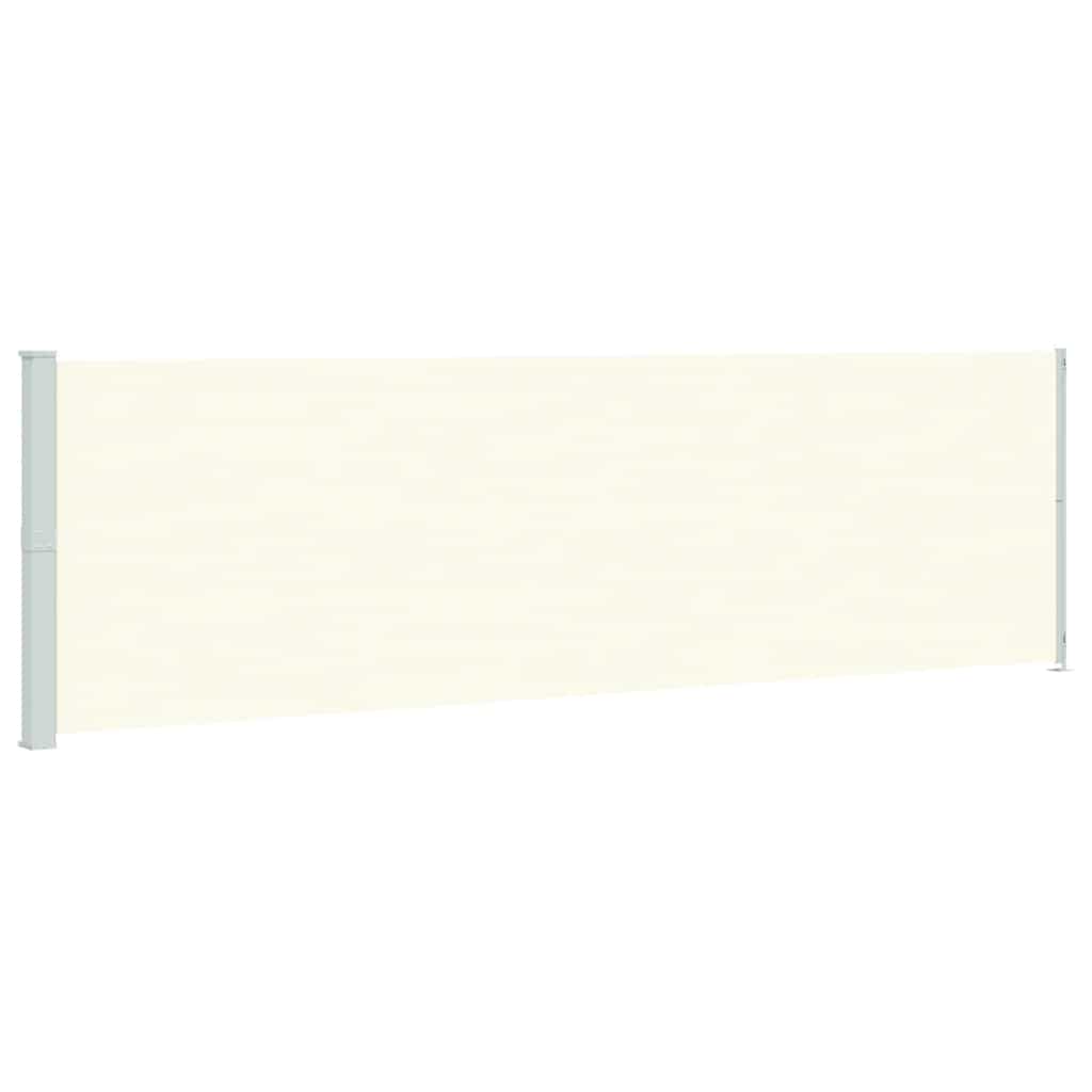 Tenda da Sole Laterale Retrattile per Patio 180x600 cm Crema | homemem39