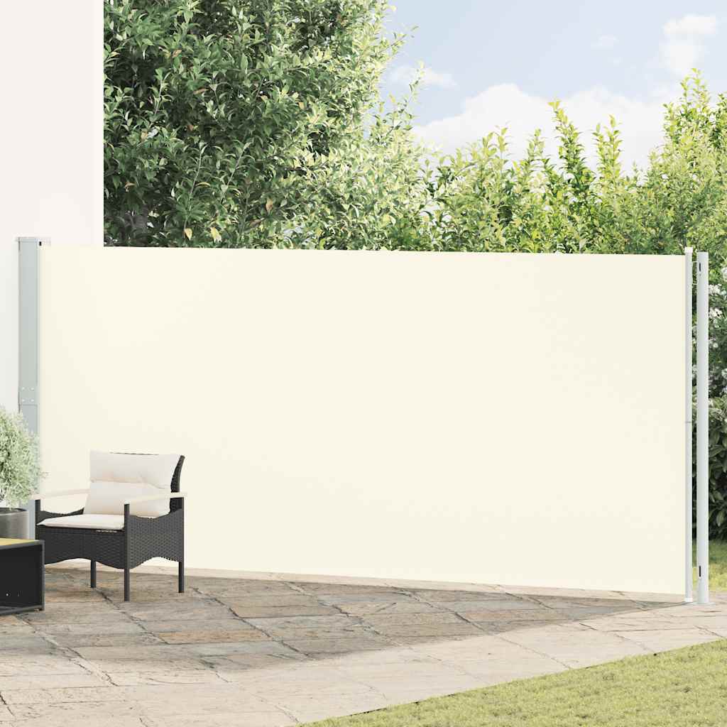 Tenda da Sole Laterale Retrattile per Patio 180x600 cm Crema | homemem39