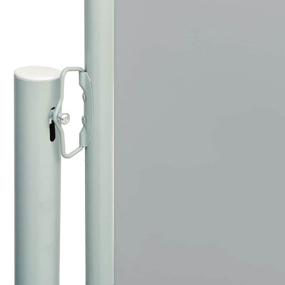 Tenda da Sole Laterale Retrattile per Patio 180x600 cm Grigia - homemem39