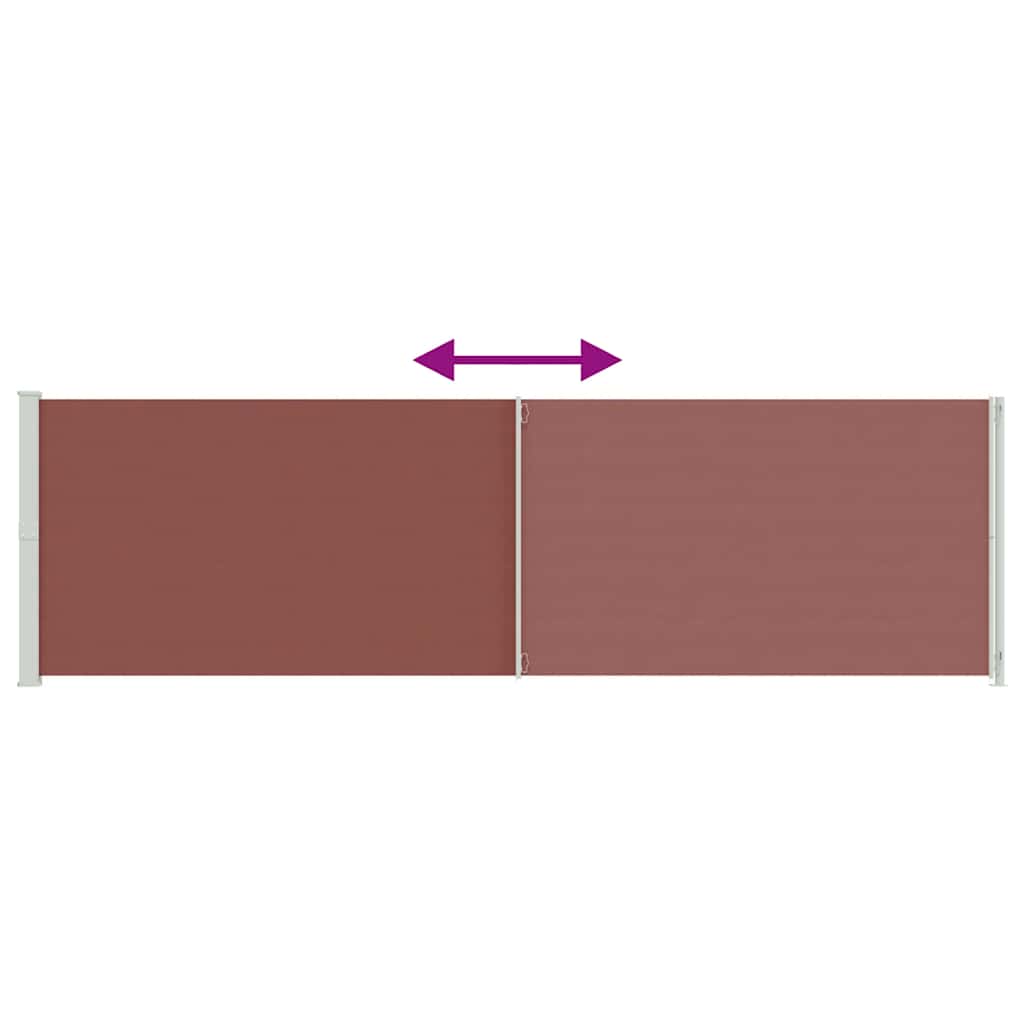 Tenda da Sole Laterale Retrattile per Patio 180x600 cm Marrone | homemem39