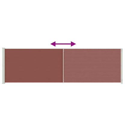 Tenda da Sole Laterale Retrattile per Patio 180x600 cm Marrone | homemem39