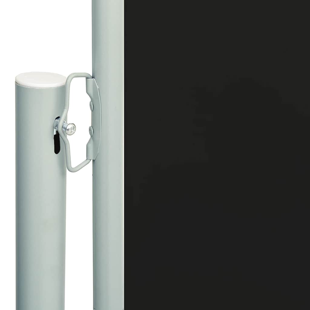 Tenda da Sole Laterale Retrattile per Patio 200x600 cm Nera - homemem39
