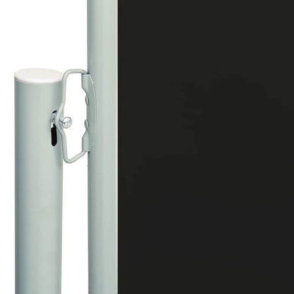 Tenda da Sole Laterale Retrattile per Patio 200x600 cm Nera - homemem39