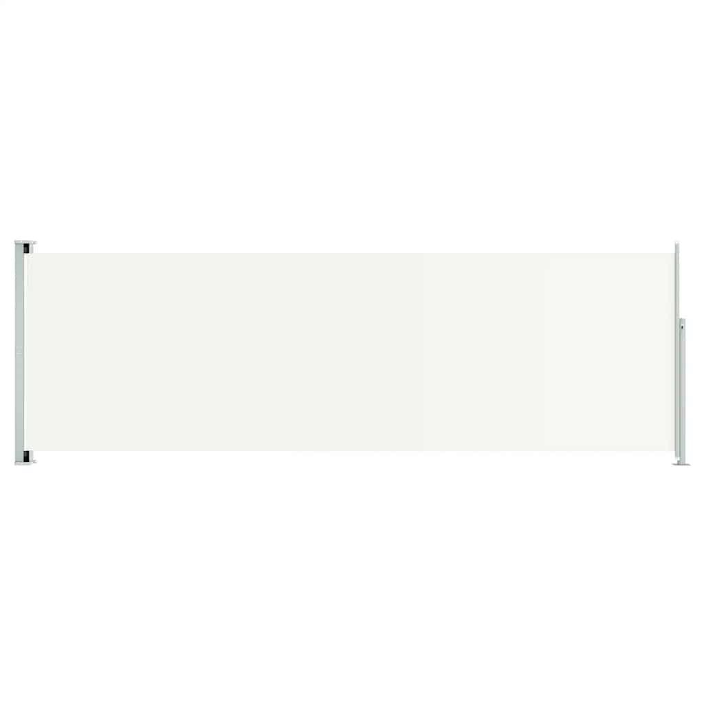 Tenda da Sole Laterale Retrattile per Patio 200x600 cm Crema - homemem39