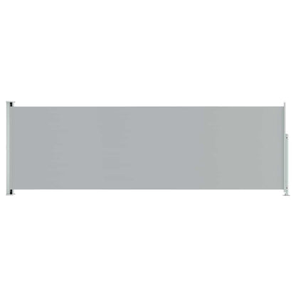 Tenda da Sole Laterale Retrattile per Patio 200x600 cm Grigia - homemem39
