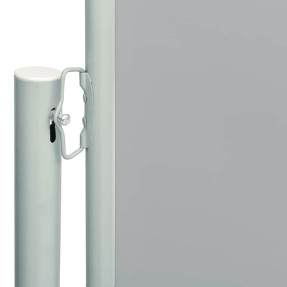 Tenda da Sole Laterale Retrattile per Patio 200x600 cm Grigia - homemem39