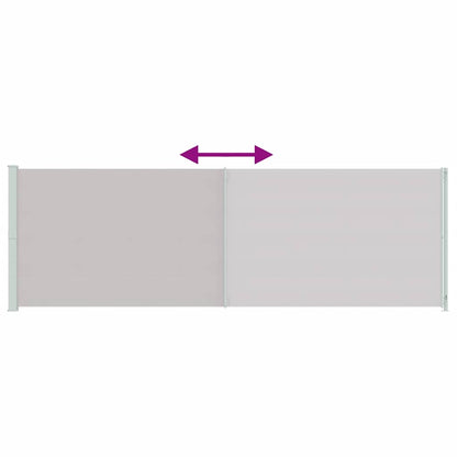 Tenda da Sole Laterale Retrattile per Patio 200x600 cm Grigia