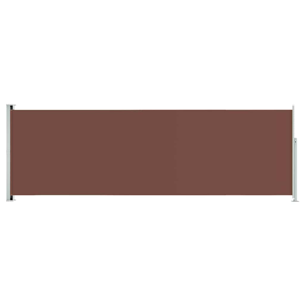 Tenda da Sole Laterale Retrattile per Patio 200x600 cm Marrone - homemem39