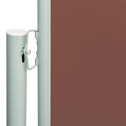 Tenda da Sole Laterale Retrattile per Patio 200x600 cm Marrone - homemem39