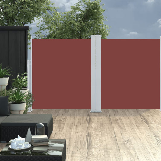 Tenda da Sole Laterale Retrattile Marrone 140x600 cm - homemem39