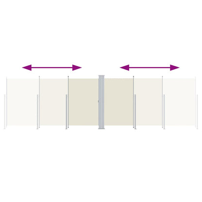 Tenda da Sole Laterale Retrattile Crema 180x600 cm - homemem39