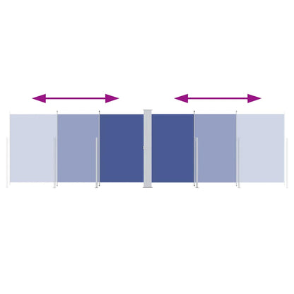 Tenda da Sole Laterale Retrattile Blu 180x600 cm | homemem39