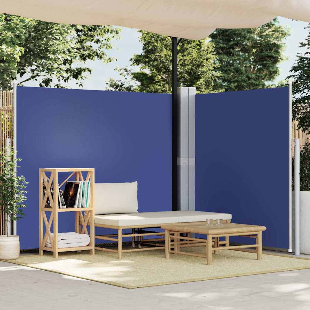Tenda da Sole Laterale Retrattile Blu 180x600 cm | homemem39