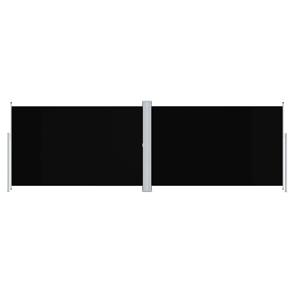 Tenda da Sole Laterale Retrattile Nera 200x600 cm | homemem39