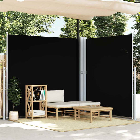 Tenda da Sole Laterale Retrattile Nera 200x600 cm | homemem39
