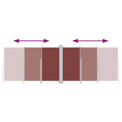 Tenda da Sole Laterale Retrattile Marrone 200x600 cm | homemem39