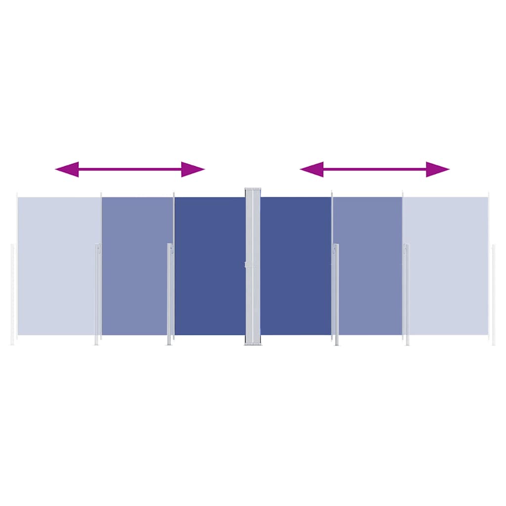 Tenda da Sole Laterale Retrattile Blu 200x600 cm | homemem39