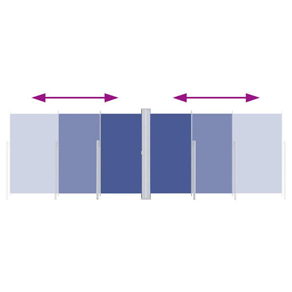 Tenda da Sole Laterale Retrattile Blu 200x600 cm | homemem39