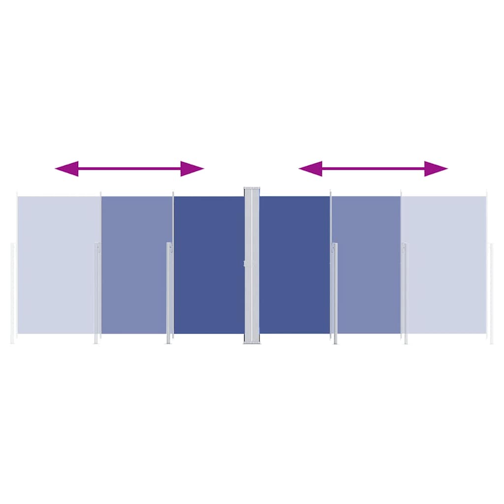 Tenda da Sole Laterale Retrattile Blu 220x600 cm | homemem39