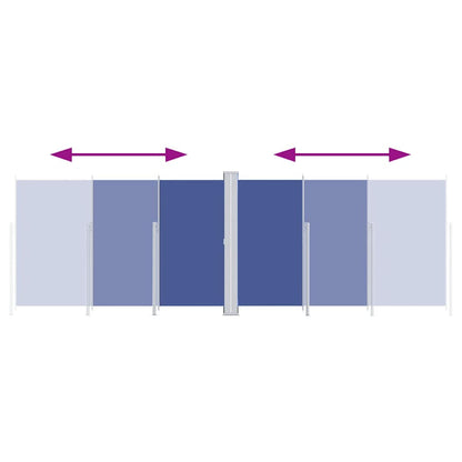 Tenda da Sole Laterale Retrattile Blu 220x600 cm | homemem39