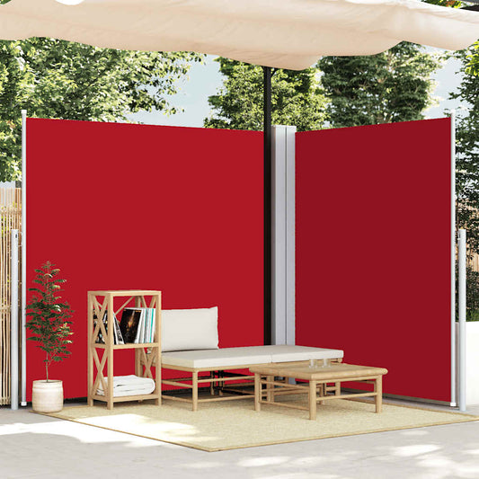 Tenda da Sole Laterale Retrattile Rossa 220x600 cm - homemem39