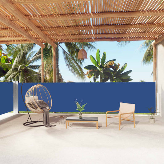 Tenda Laterale Retrattile Blu 140x1000 cm - homemem39