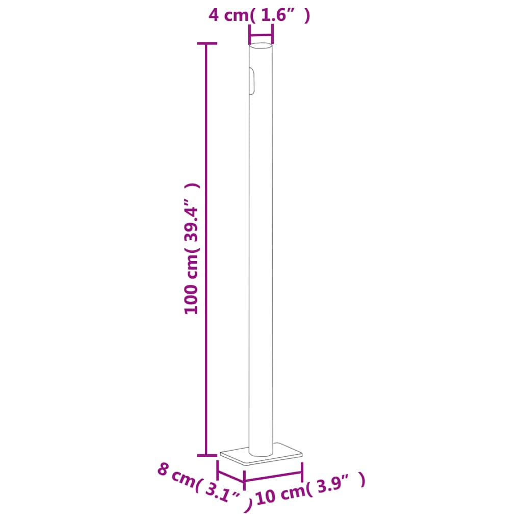 Tenda Laterale Retrattile Antracite 160x1000 cm | homemem39
