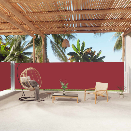 Tenda Laterale Retrattile Rossa 160x1000 cm - homemem39