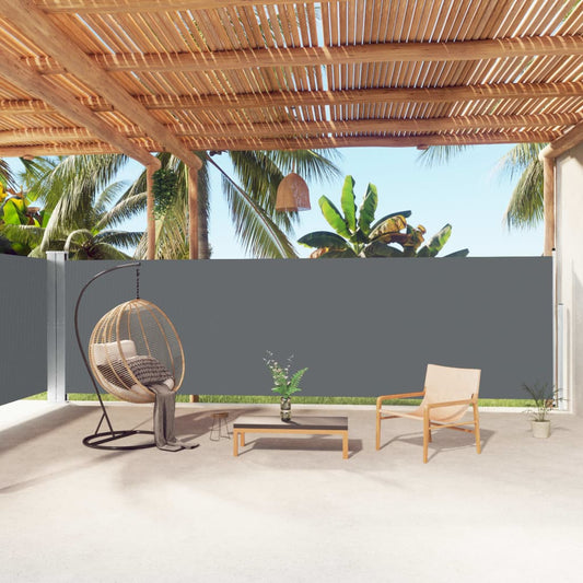 Tenda da Sole Laterale Retrattile Antracite 180x1000 cm - homemem39