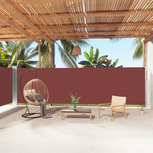 Tenda da Sole Laterale Retrattile Marrone 180x1000 cm - homemem39