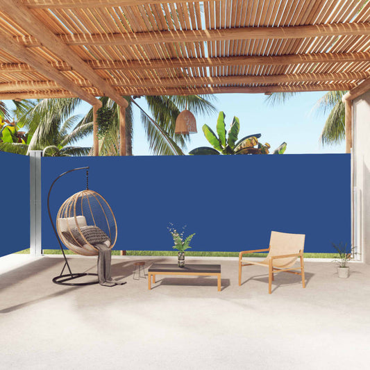 Tenda da Sole Laterale Retrattile Blu 200x1000 cm - homemem39
